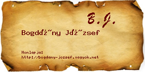 Bogdány József névjegykártya